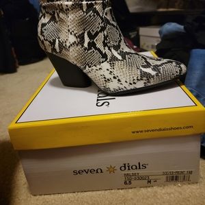 Faux Snake print booties